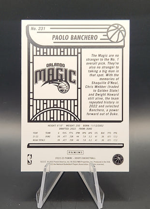 Paulo Banchero - 2022/23 Hoops Basketball RC #231 - Premium  from 1of1 Collectables - Just $49! Shop now at 1of1 Collectables