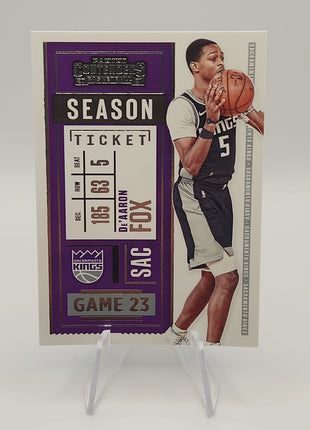 De' Aaron Fox 2020/21 Contenders Season Ticket #88 - Premium  from 1of1 Collectables - Just $4.50! Shop now at 1of1 Collectables