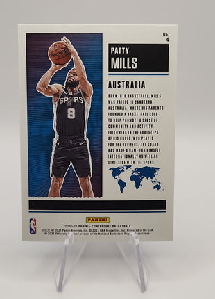 Patty Mills 2020/21 Contenders International Australia Red Parallel #4 - Premium  from 1of1 Collectables - Just $4.50! Shop now at 1of1 Collectables