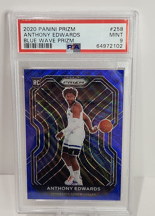 Anthony Edwards 2020/21 Prizm Blue Wave RC #258 **PSA MINT 9** - Premium  from 1of1 Collectables - Just $450! Shop now at 1of1 Collectables