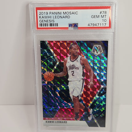 Kawhi Leonard 2019/20 Mosaic Genesis #78 **PSA GEM MT 10** - Premium  from 1of1 Collectables - Just $385! Shop now at 1of1 Collectables