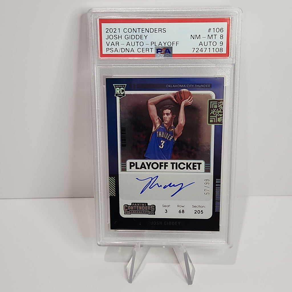 Josh Giddey 2021/22 Contenders Playoff Ticket Variation Auto #106 **PSA NNM-MT 8** - Premium  from 1of1 Collectables - Just $550! Shop now at 1of1 Collectables