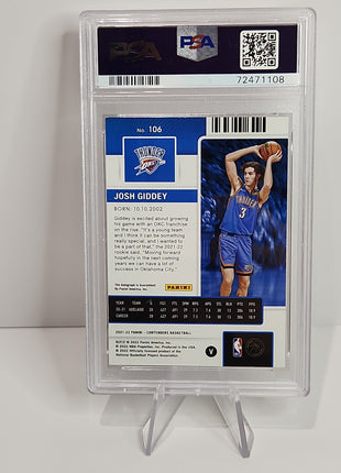 Josh Giddey 2021/22 Contenders Playoff Ticket Variation Auto #106 **PSA NNM-MT 8** - Premium  from 1of1 Collectables - Just $550! Shop now at 1of1 Collectables