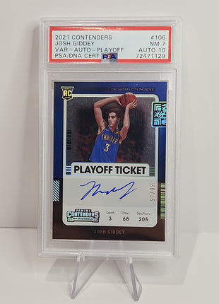 Josh Giddey 2021/22 Contenders Playoff Ticket Variation Auto #106 **PSA NM 7** - Premium  from 1of1 Collectables - Just $495! Shop now at 1of1 Collectables