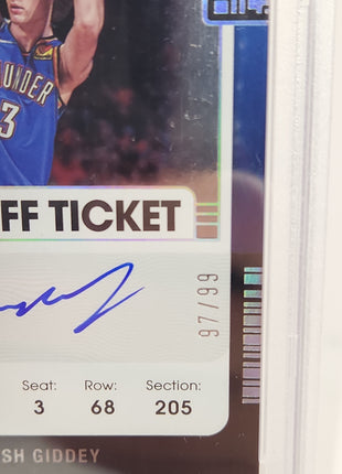 Josh Giddey 2021/22 Contenders Playoff Ticket Variation Auto #106 **PSA NM 7** - Premium  from 1of1 Collectables - Just $495! Shop now at 1of1 Collectables