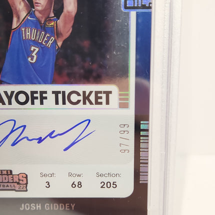 Josh Giddey 2021/22 Contenders Playoff Ticket Variation Auto #106 **PSA NM 7** - Premium  from 1of1 Collectables - Just $495! Shop now at 1of1 Collectables