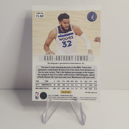 Karl-Anthony Towns 2021/22 Prizm Silver Prizm Auto #FS-KAT - Premium  from 1of1 Collectables - Just $175! Shop now at 1of1 Collectables