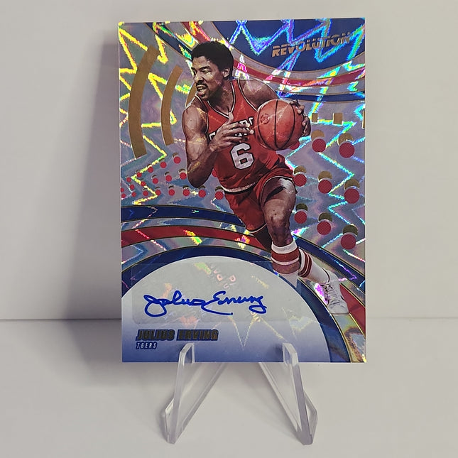 Julius Erving "DR J" 2020/21 Revolution Fractal Prizm Auto **08/50** - Premium  from 1of1 Collectables - Just $295! Shop now at 1of1 Collectables