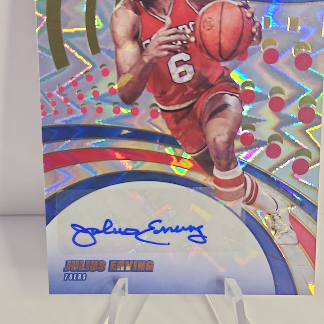 Julius Erving "DR J" 2020/21 Revolution Fractal Prizm Auto **08/50** - Premium  from 1of1 Collectables - Just $295! Shop now at 1of1 Collectables