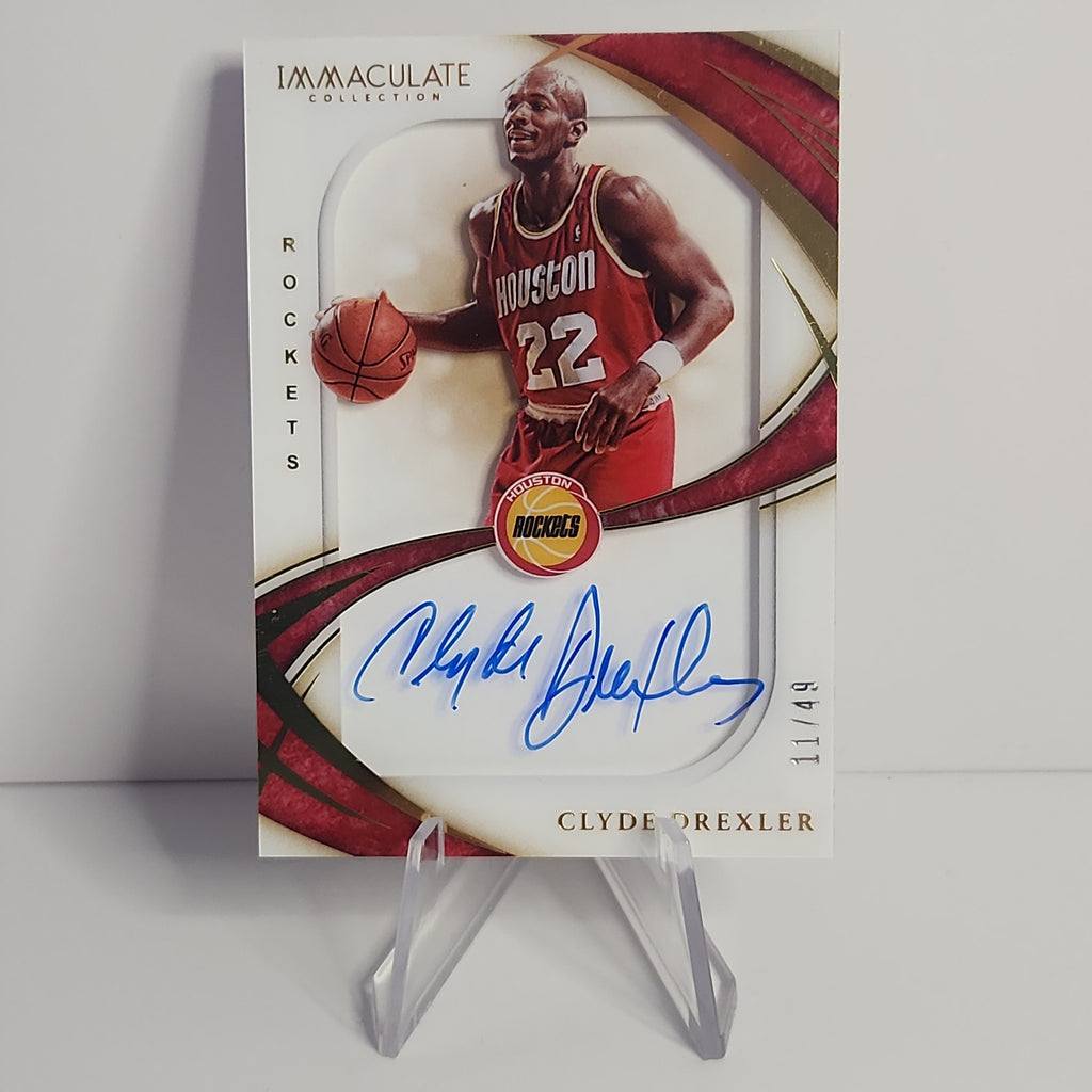 Clyde Drexler 2019/20 Immaculate Showbox Signatures Auto (On Card) **11/49** #SS-CDX - Premium  from 1of1 Collectables - Just $295! Shop now at 1of1 Collectables