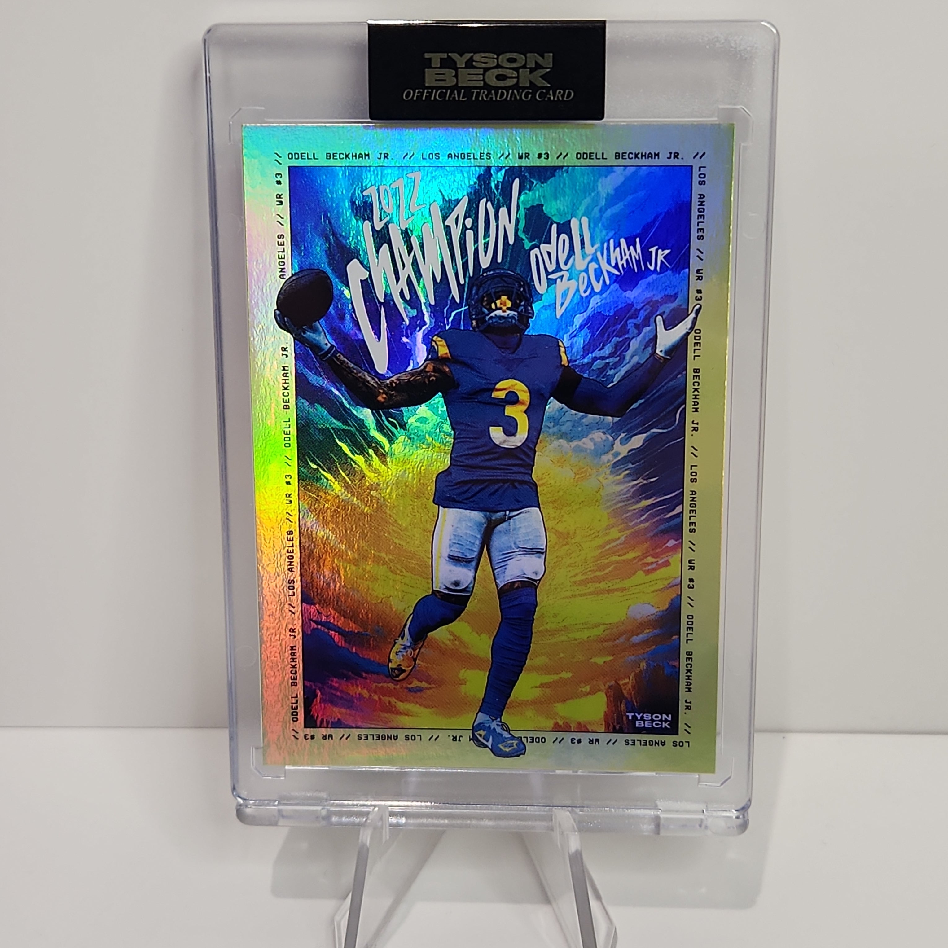 Odell Beckham Jr. 2023/24 Tyson Beck 2022 Champion Rainbow Foil **Limited to 30 - 10/30** - Premium  from 1of1 Collectables - Just $295! Shop now at 1of1 Collectables