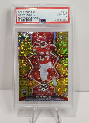 Skyy Moore 2022/23 Mosaic RC "No Huddle Gold Disco Prizm #319 **10/10** **PSA GEM MINT 10** - Premium  from 1of1 Collectables - Just $1100! Shop now at 1of1 Collectables