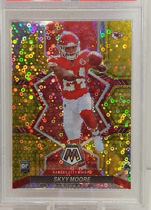 Skyy Moore 2022/23 Mosaic RC "No Huddle Gold Disco Prizm #319 **10/10** **PSA GEM MINT 10** - Premium  from 1of1 Collectables - Just $1100! Shop now at 1of1 Collectables