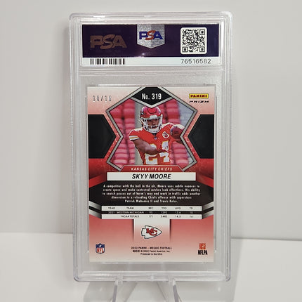 Skyy Moore 2022/23 Mosaic RC "No Huddle Gold Disco Prizm #319 **10/10** **PSA GEM MINT 10** - Premium  from 1of1 Collectables - Just $1100! Shop now at 1of1 Collectables