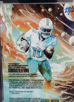 Tyreek Hill 2023/24 Tyson Beck "Comic"  Rainbow Foil **Limited to 23 - 23/23** - Premium  from 1of1 Collectables - Just $595! Shop now at 1of1 Collectables