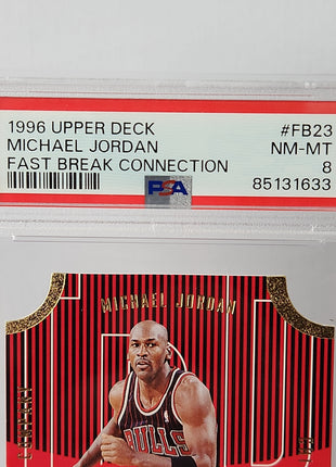 Michael Jordan 1996/97 Upper Deck Fast Break Connection -#FB23 **PSA NM-MT 8** - Premium  from 1of1 Collectables - Just $149! Shop now at 1of1 Collectables