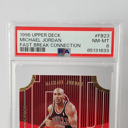 Michael Jordan 1996/97 Upper Deck Fast Break Connection -#FB23 **PSA NM-MT 8** - Premium  from 1of1 Collectables - Just $149! Shop now at 1of1 Collectables