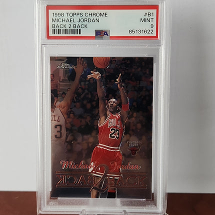 Michael Jordan 1998/99 Topps Chrome Back 2 Back - #B1 **PSA MINT 9** - Premium  from 1of1 Collectables - Just $139! Shop now at 1of1 Collectables