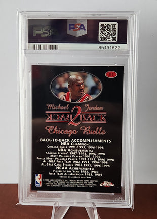 Michael Jordan 1998/99 Topps Chrome Back 2 Back - #B1 **PSA MINT 9** - Premium  from 1of1 Collectables - Just $139! Shop now at 1of1 Collectables