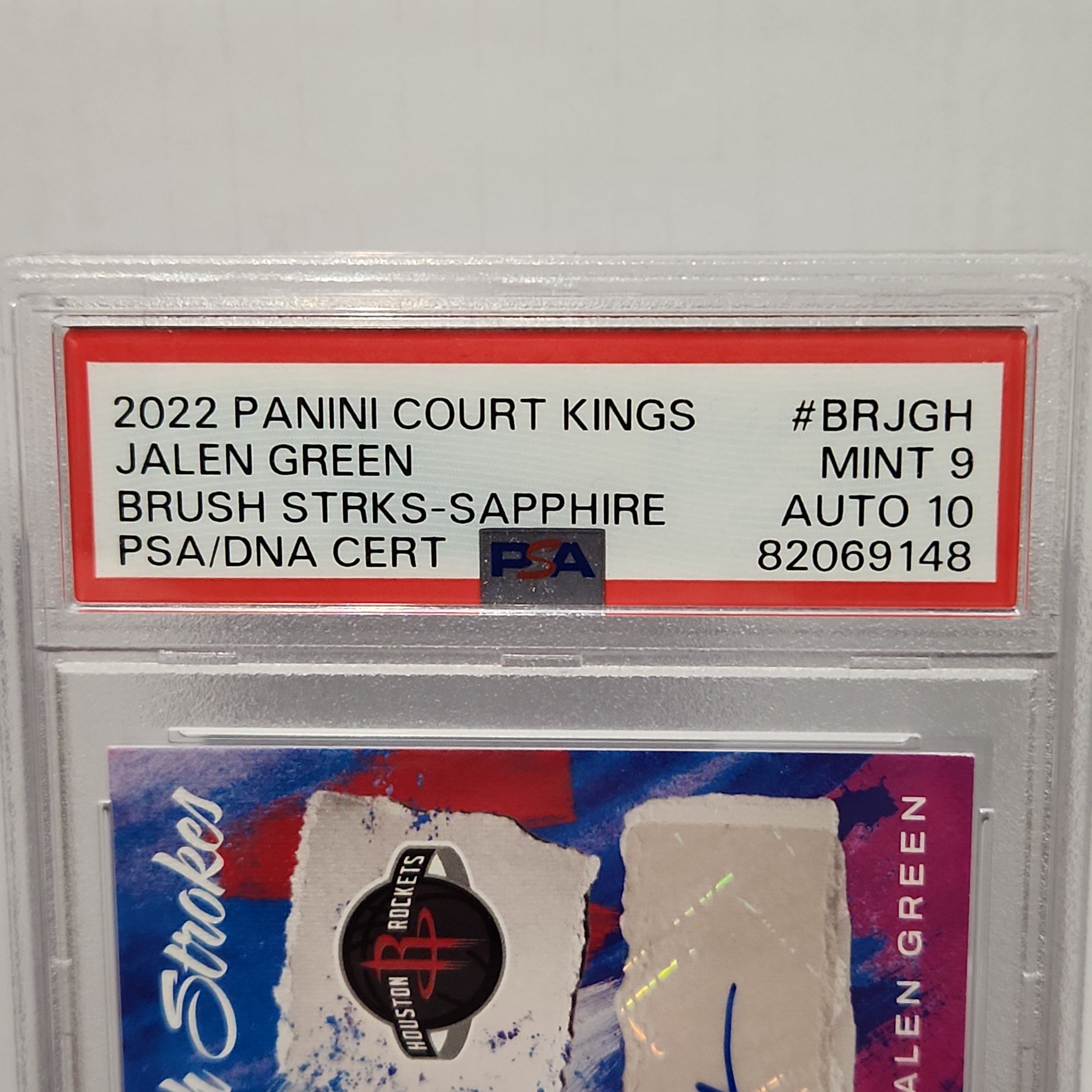 Jalen Green 2022/23 Court Kings Brush Strokes Sapphire Auto **PSA MINT 9** 12/25  **POP 7** - Premium  from 1of1 Collectables - Just $190! Shop now at 1of1 Collectables