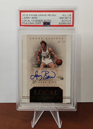 Larry Bird 2016/17 Grand Reserve Local Legends Auto **PSA NM-MT 8** POP 1 - Premium  from 1of1 Collectables - Just $495! Shop now at 1of1 Collectables