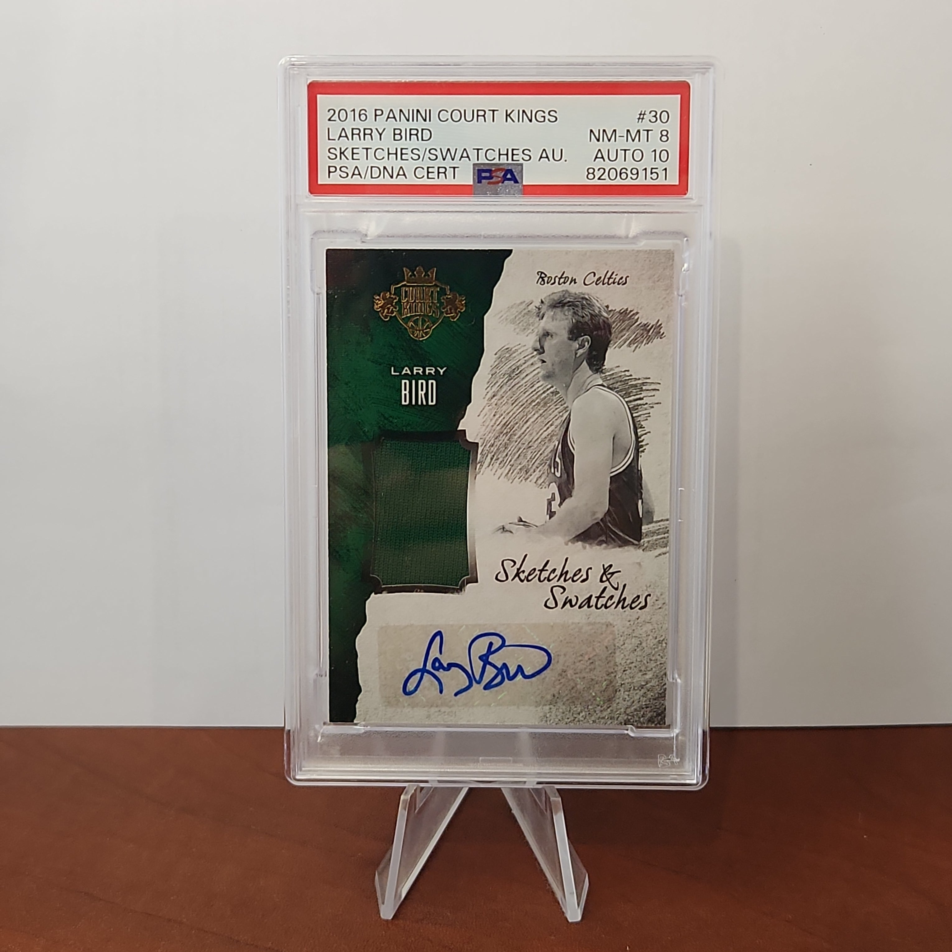 Larry Bird 2016/17 Court Kings Sketches/Swatches **PSA NM-MT 8** POP 1 - 14/60 - Premium  from 1of1 Collectables - Just $395! Shop now at 1of1 Collectables