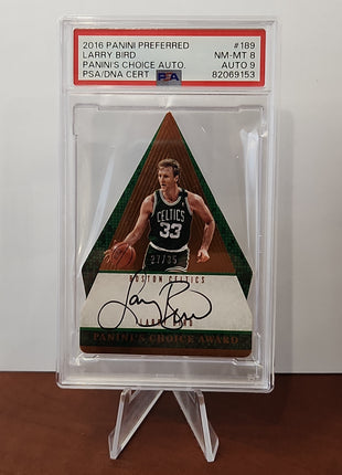 Larry Bird 2016/17 Panini Preferred Choice Auto - #189 **PSA NM-MT 8** POP 1 - 27/35 - Premium  from 1of1 Collectables - Just $495! Shop now at 1of1 Collectables