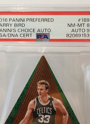 Larry Bird 2016/17 Panini Preferred Choice Auto - #189 **PSA NM-MT 8** POP 1 - 27/35 - Premium  from 1of1 Collectables - Just $495! Shop now at 1of1 Collectables