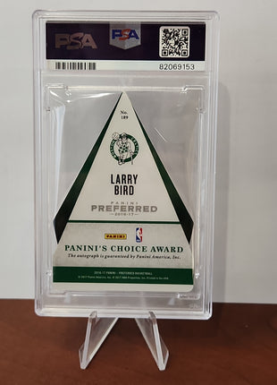 Larry Bird 2016/17 Panini Preferred Choice Auto - #189 **PSA NM-MT 8** POP 1 - 27/35 - Premium  from 1of1 Collectables - Just $495! Shop now at 1of1 Collectables