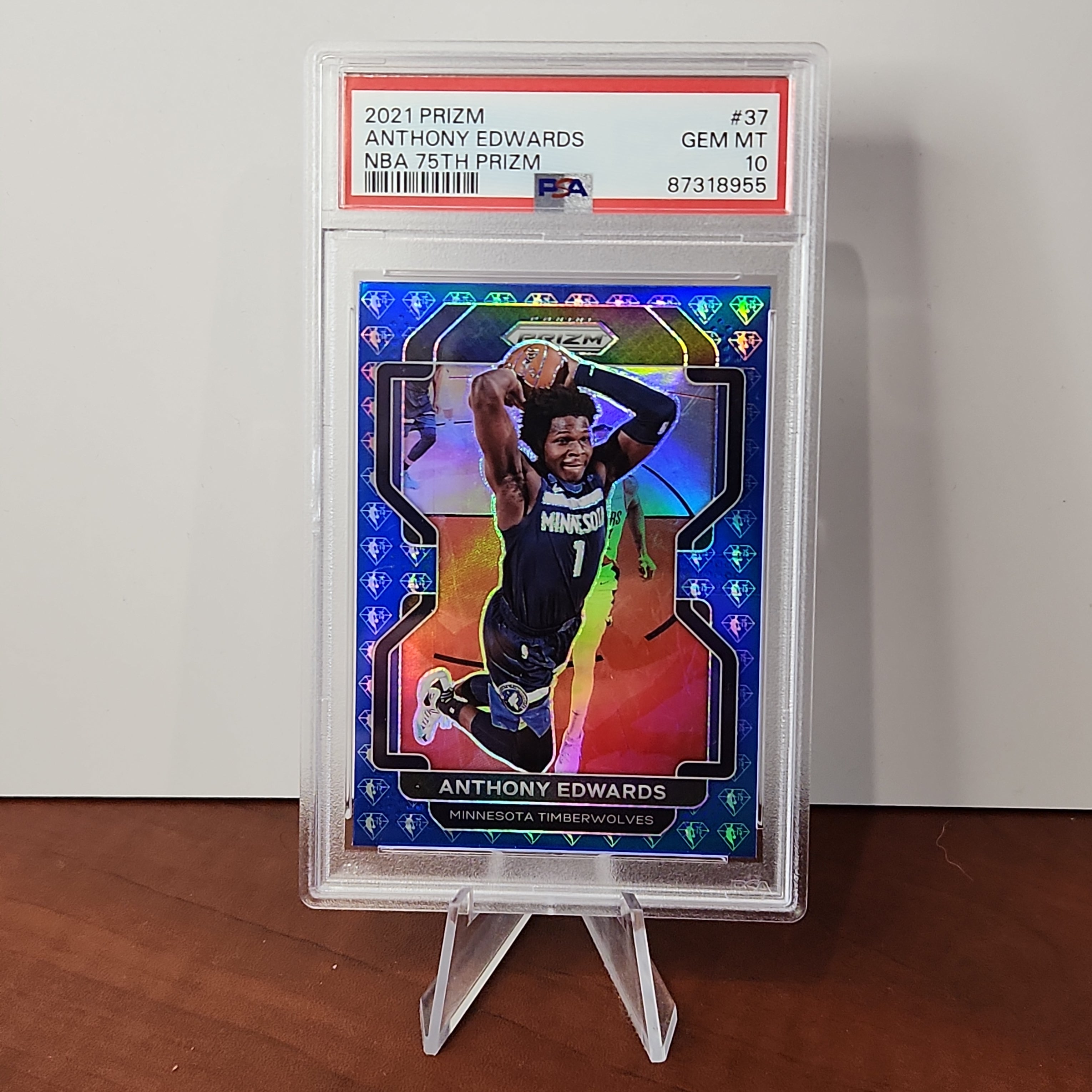 Anthony Edwards 2020/21 NBA 75th Prizm #37 **PSA GEM MINT 10** - Premium  from 1of1 Collectables - Just $249! Shop now at 1of1 Collectables