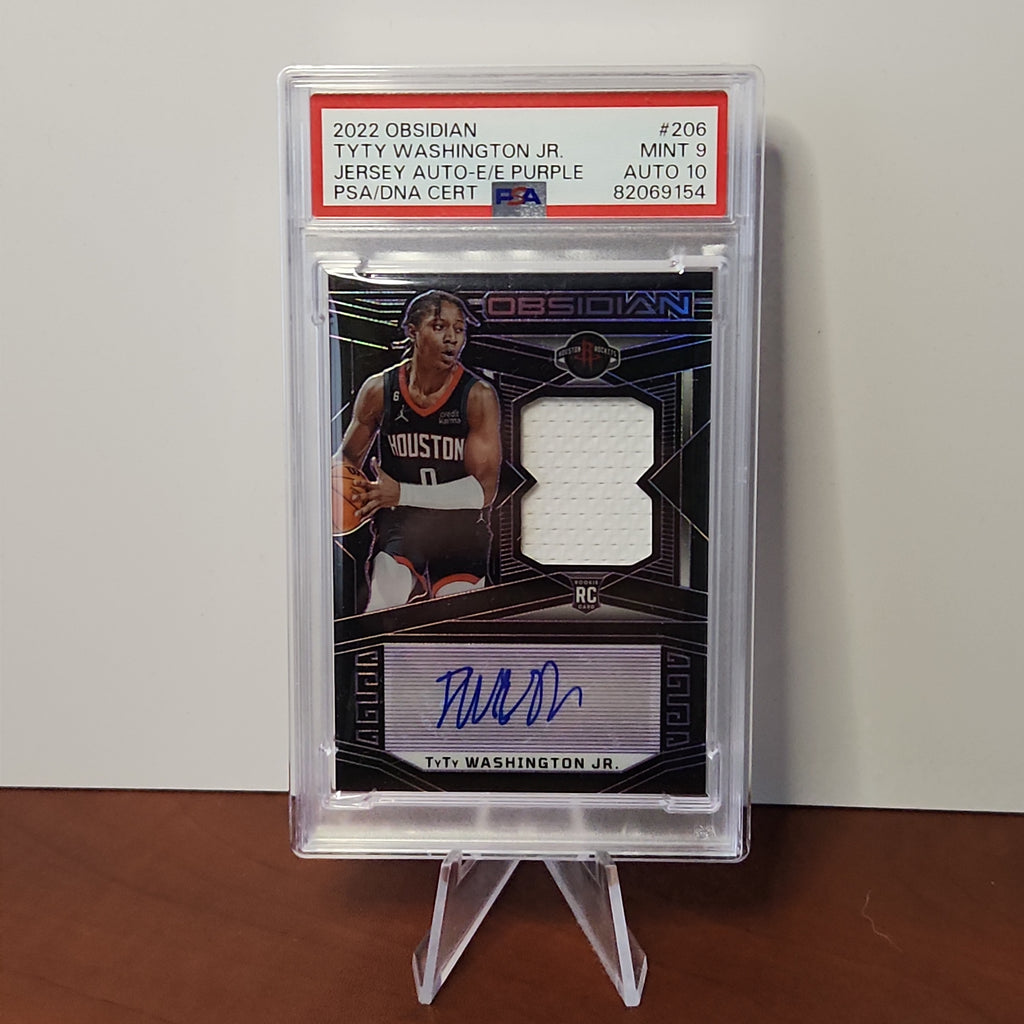 TyTy Washington Jr 2022/23 Obsidian Jersey Auto-E/E Purple **35/75**  **PSA MINT 9** POP 1 - Premium  from 1of1 Collectables - Just $249! Shop now at 1of1 Collectables