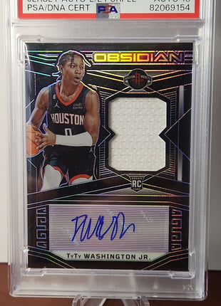 TyTy Washington Jr 2022/23 Obsidian Jersey Auto-E/E Purple **35/75**  **PSA MINT 9** POP 1 - Premium  from 1of1 Collectables - Just $249! Shop now at 1of1 Collectables