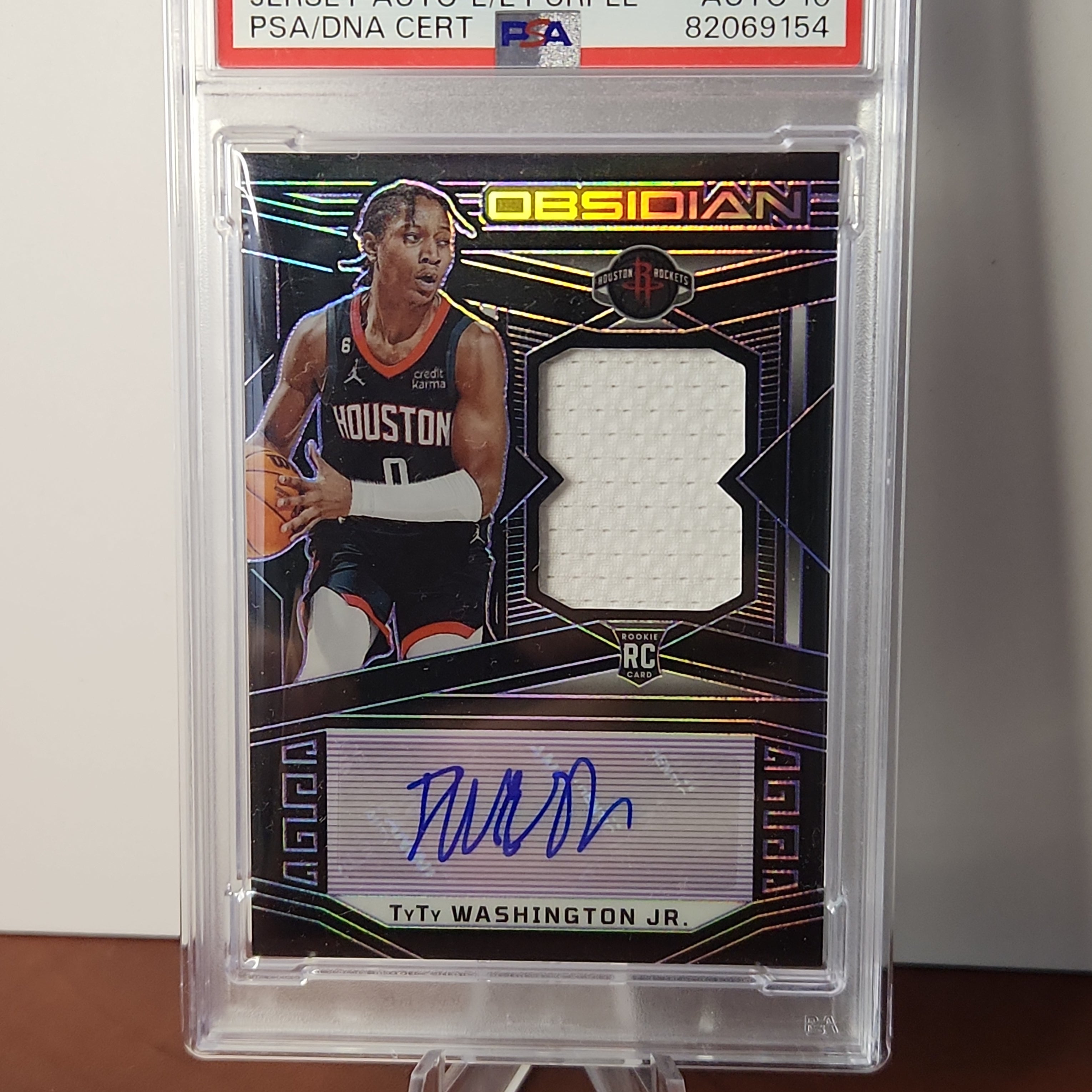TyTy Washington Jr 2022/23 Obsidian Jersey Auto-E/E Purple **35/75**  **PSA MINT 9** POP 1 - Premium  from 1of1 Collectables - Just $249! Shop now at 1of1 Collectables
