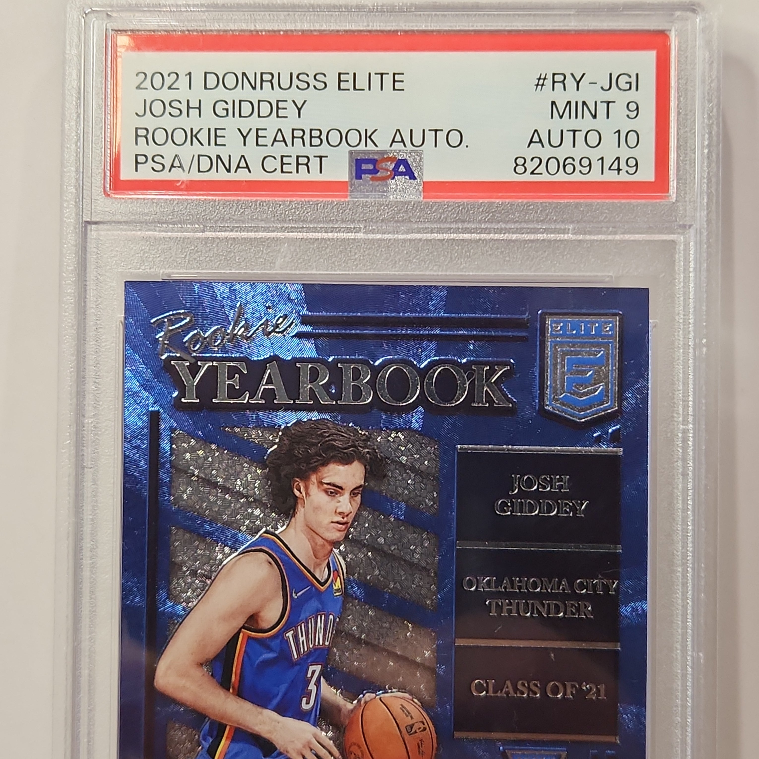 Josh Giddey 2021/22 Donruss Rookie Yearbook Auto **PSA MINT 9** - Premium  from 1of1 Collectables - Just $365! Shop now at 1of1 Collectables