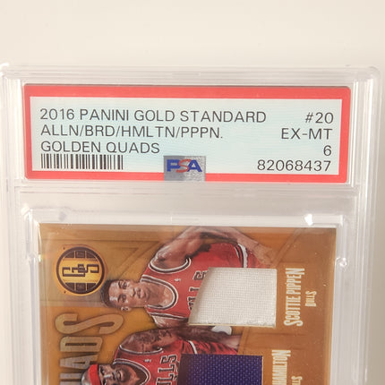 Pippen, Allen, Bird, Hamilton 2016/17 Gold Standard Golden Quads #20 *PSA EX-MT 6** - Premium  from 1of1 Collectables - Just $290! Shop now at 1of1 Collectables