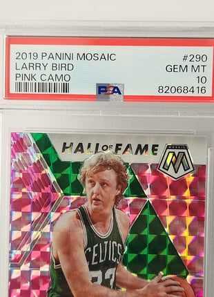 Larry Bird 2019/20 Mosaic Pink Camo HOF #290 **PSA GEM MINT 10** - Premium  from 1of1 Collectables - Just $165! Shop now at 1of1 Collectables