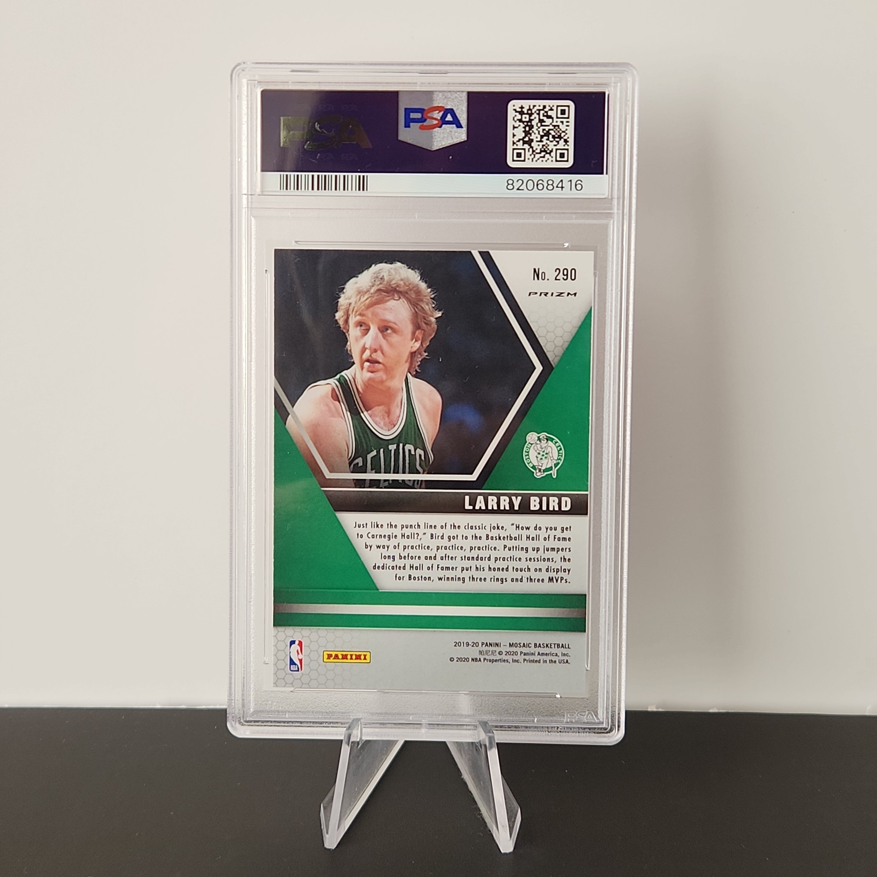 Larry Bird 2019/20 Mosaic Pink Camo HOF #290 **PSA GEM MINT 10** - Premium  from 1of1 Collectables - Just $165! Shop now at 1of1 Collectables