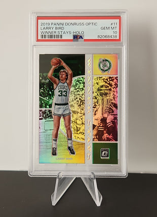 Larry Bird 2019/20 Optic Winner Stays Holo **PSA GEM MINT 10** - Premium  from 1of1 Collectables - Just $175! Shop now at 1of1 Collectables