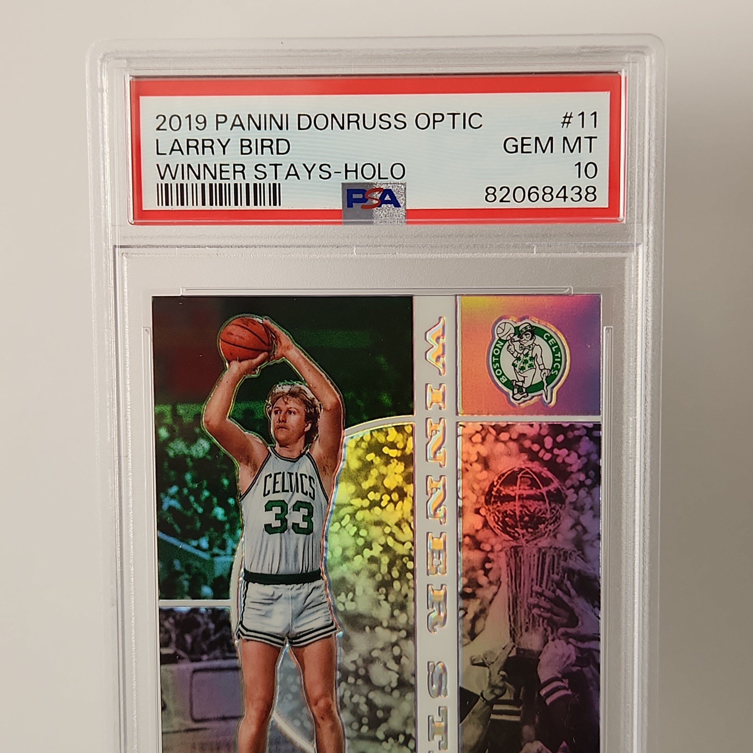 Larry Bird 2019/20 Optic Winner Stays Holo **PSA GEM MINT 10** - Premium  from 1of1 Collectables - Just $175! Shop now at 1of1 Collectables