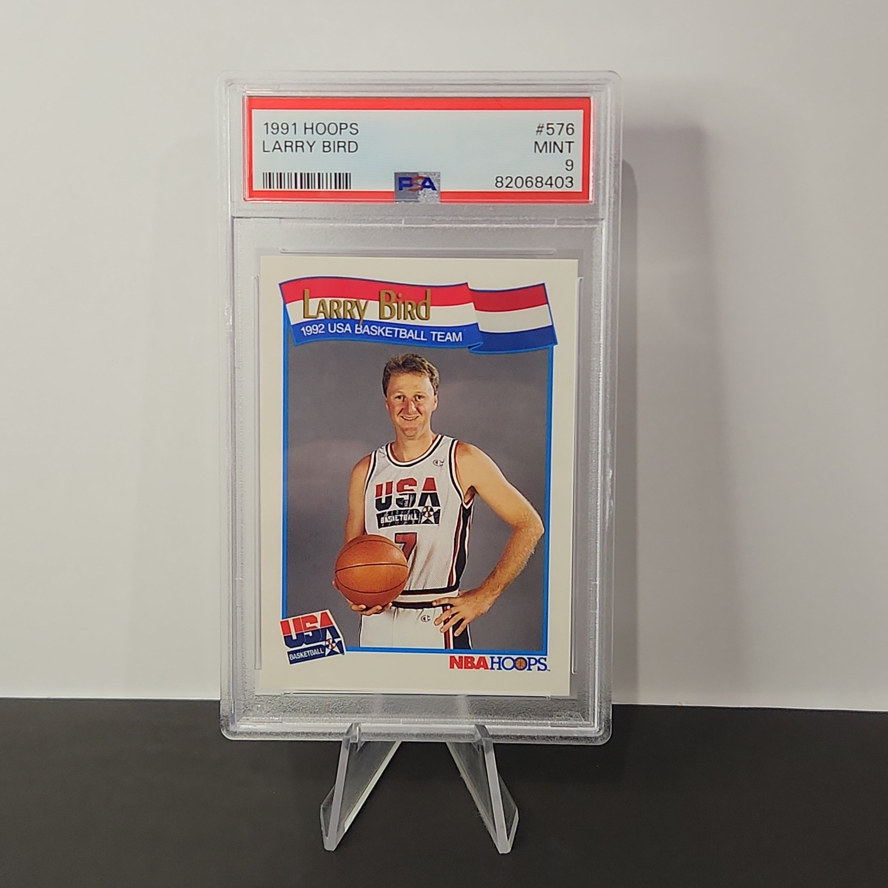 Larry Bird 1991/92 Hoops #576 Dream Team **PSA MINT 9** - Premium  from 1of1 Collectables - Just $89! Shop now at 1of1 Collectables