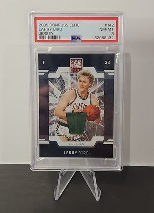 Larry Bird 2009/10 Donruss Elite Jersey Patch **PSA NM-MT 8** **04/99** - Premium  from 1of1 Collectables - Just $149! Shop now at 1of1 Collectables