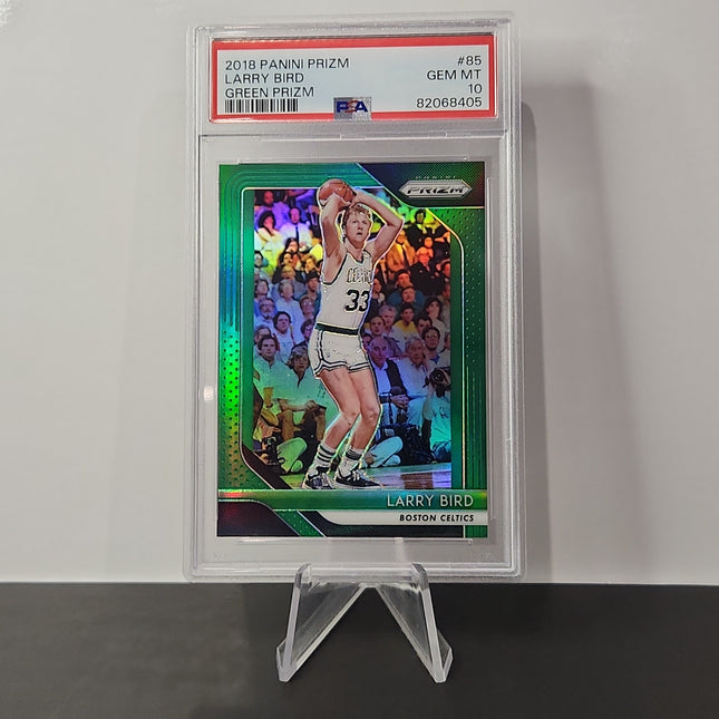 Larry Bird 2018/19 Prizm Green Prizm #85 **PSA GEM MINT 10** - Premium  from 1of1 Collectables - Just $175! Shop now at 1of1 Collectables