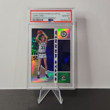 Larry Bird 2019/20 Optic Winner Stays Purple **PSA GEM MINT 10** - Premium  from 1of1 Collectables - Just $175! Shop now at 1of1 Collectables