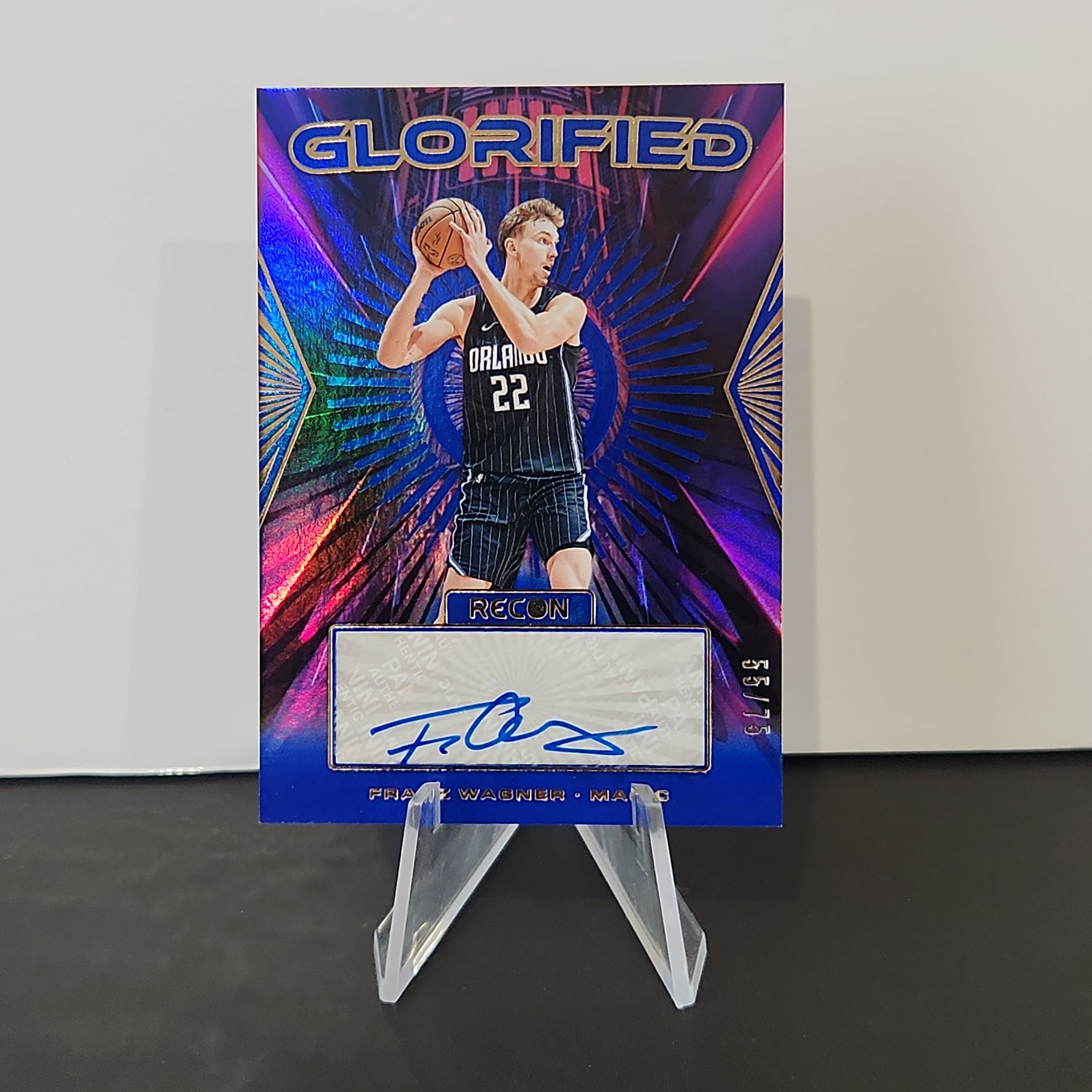 Franz Wagner 2023/24 Recon Purple Holo Glorified Auto **55/75** - Premium  from 1of1 Collectables - Just $40! Shop now at 1of1 Collectables