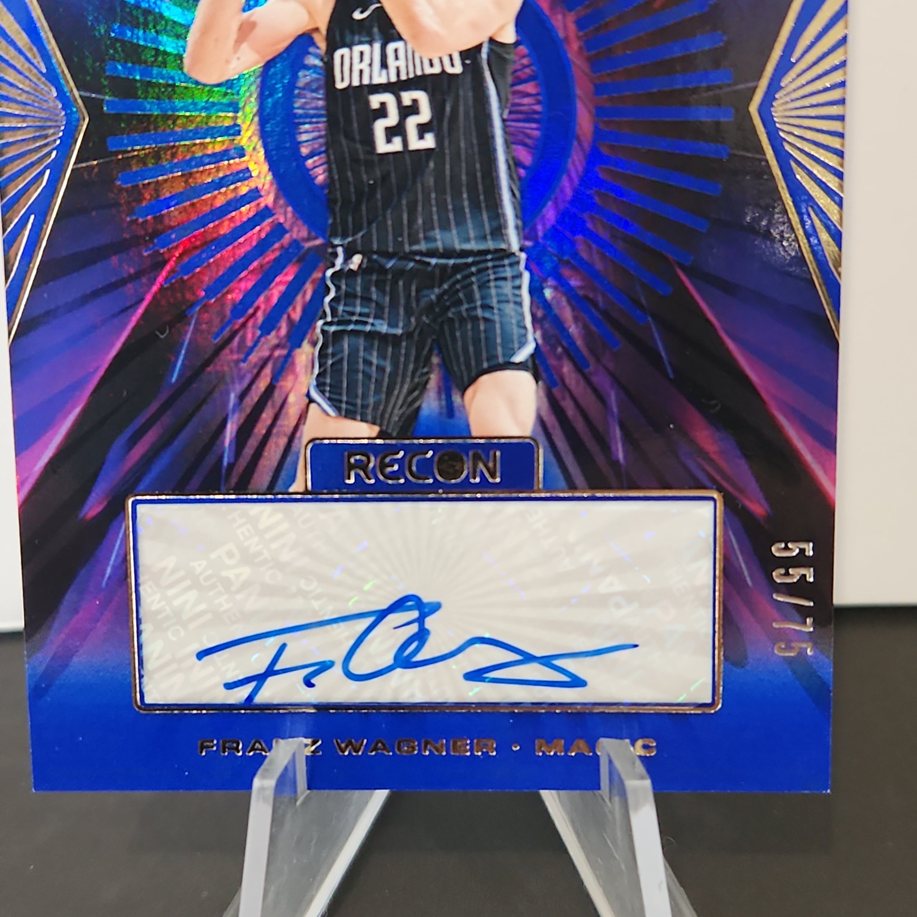 Franz Wagner 2023/24 Recon Purple Holo Glorified Auto **55/75** - Premium  from 1of1 Collectables - Just $40! Shop now at 1of1 Collectables