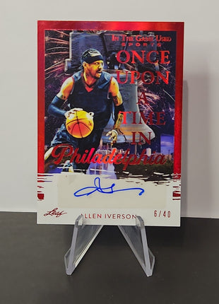 Allen Iverson 2022/23 Leaf Once Upon a Time in Phili Auto **06/40** - Premium  from 1of1 Collectables - Just $220! Shop now at 1of1 Collectables