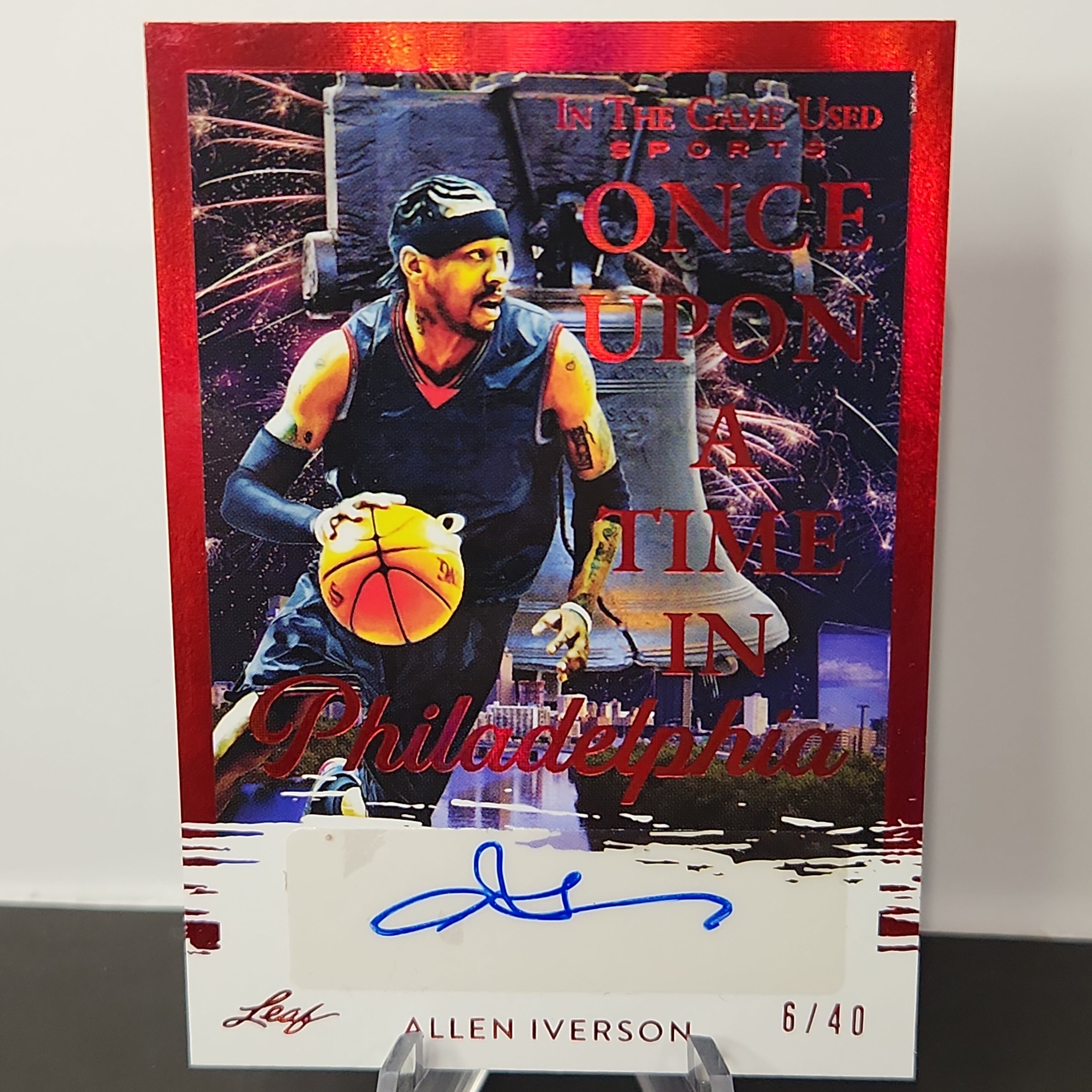 Allen Iverson 2022/23 Leaf Once Upon a Time in Phili Auto **06/40** - Premium  from 1of1 Collectables - Just $220! Shop now at 1of1 Collectables