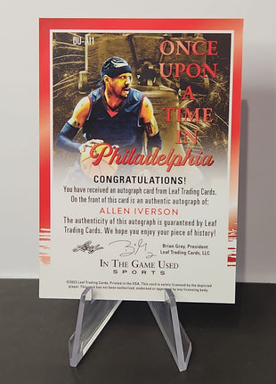 Allen Iverson 2022/23 Leaf Once Upon a Time in Phili Auto **06/40** - Premium  from 1of1 Collectables - Just $220! Shop now at 1of1 Collectables