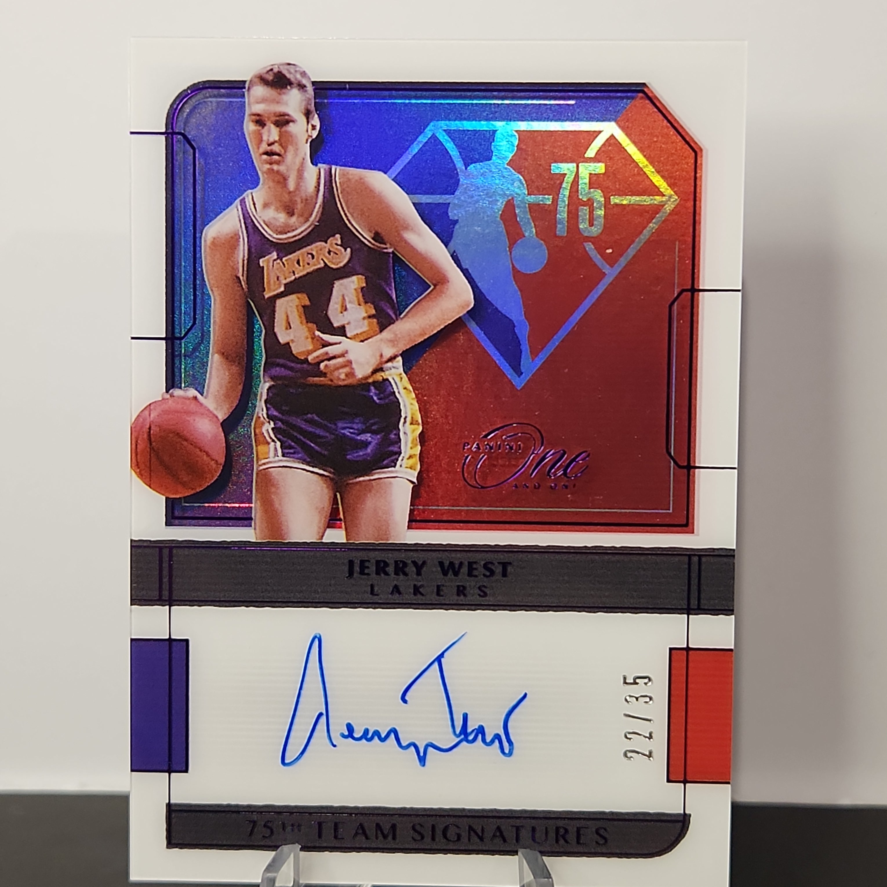 Jerry West 2021/22 One and One 75th Team Signatures **ON CARD** **22/35** - Premium  from 1of1 Collectables - Just $420! Shop now at 1of1 Collectables
