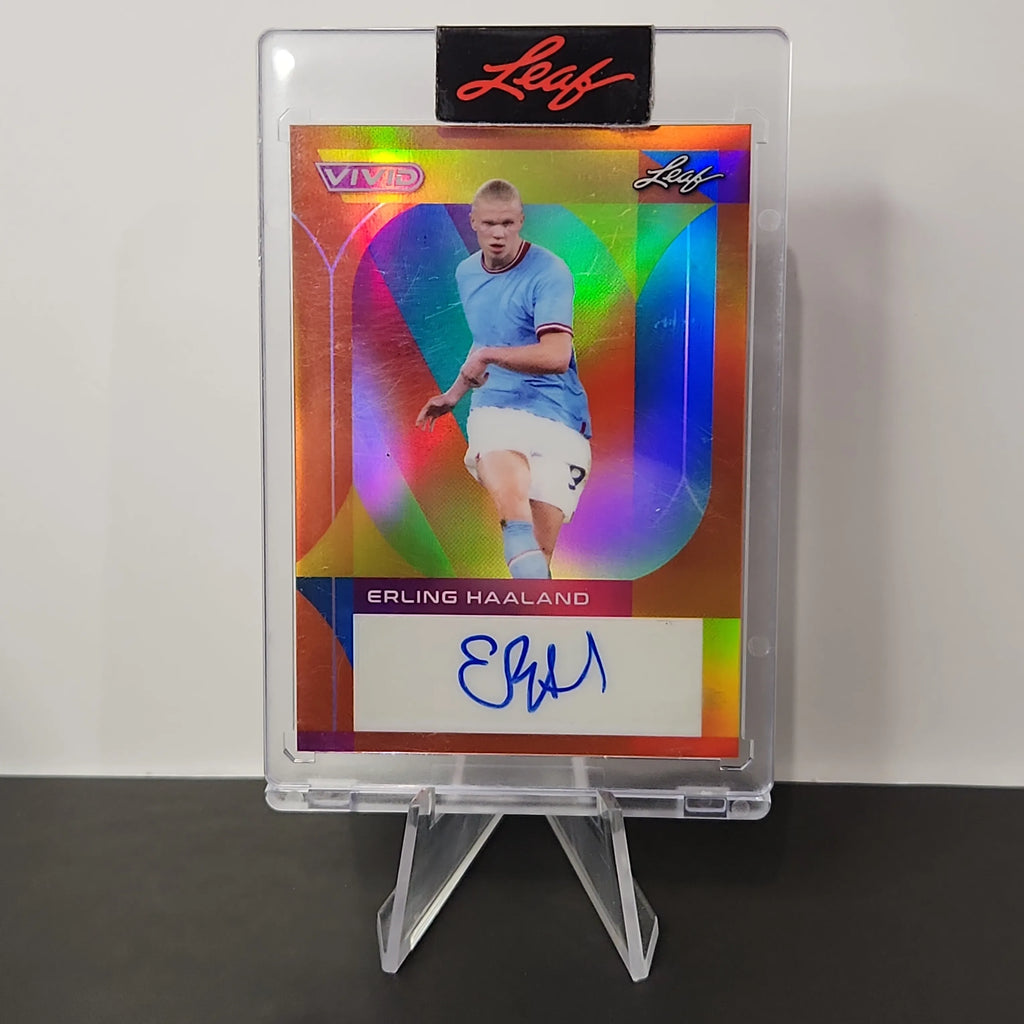 Erling Haaland 2022/23 Leaf Vivid Holo Auto **2/3** - Premium  from 1of1 Collectables - Just $590! Shop now at 1of1 Collectables